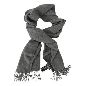 & Other Stories Gray Wool Fringed Scarf
